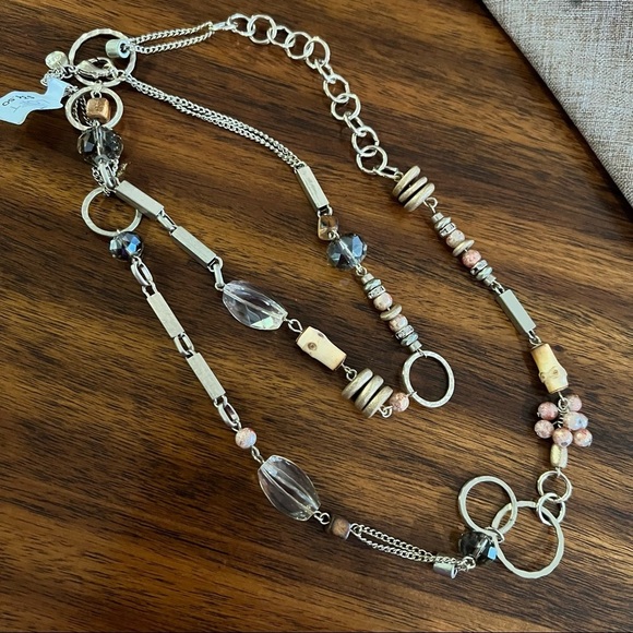 Loft Beaded Gold Plated Long Necklace - Picture 1 of 7